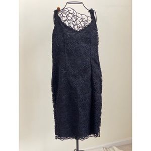 BLACK LACE FITTED DRESS